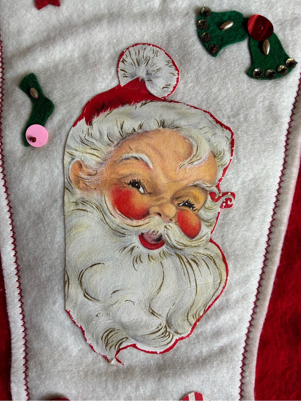 1980’s Santa Christmas Stocking Set of 2 - Picture 7 of 9